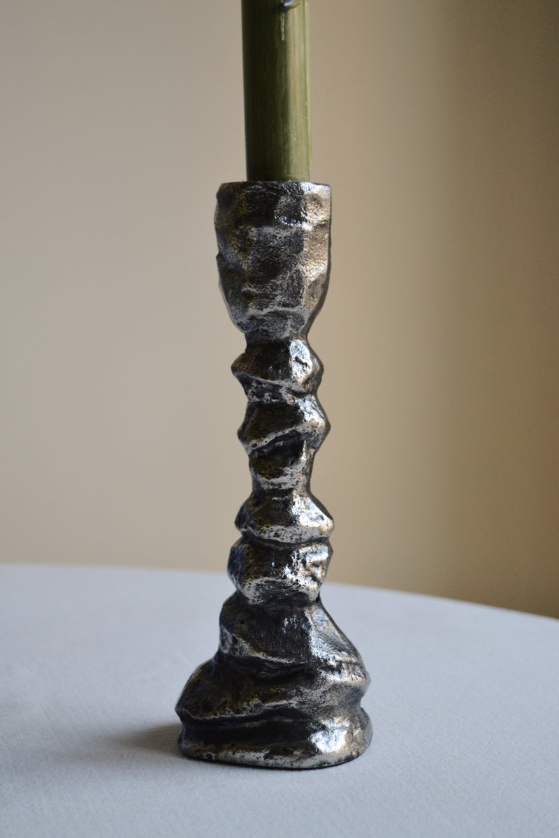 Antique Silver Candlestick Holder