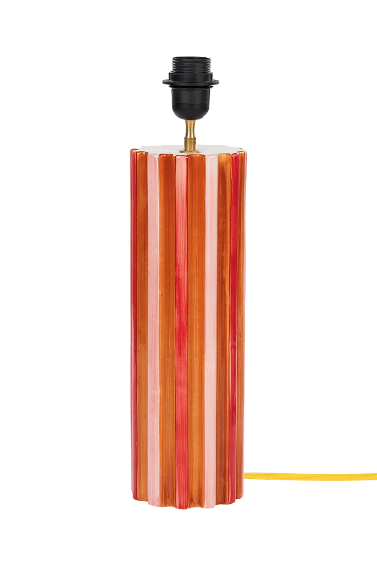 Orange and Pink Ceramic Stripe Lamp
