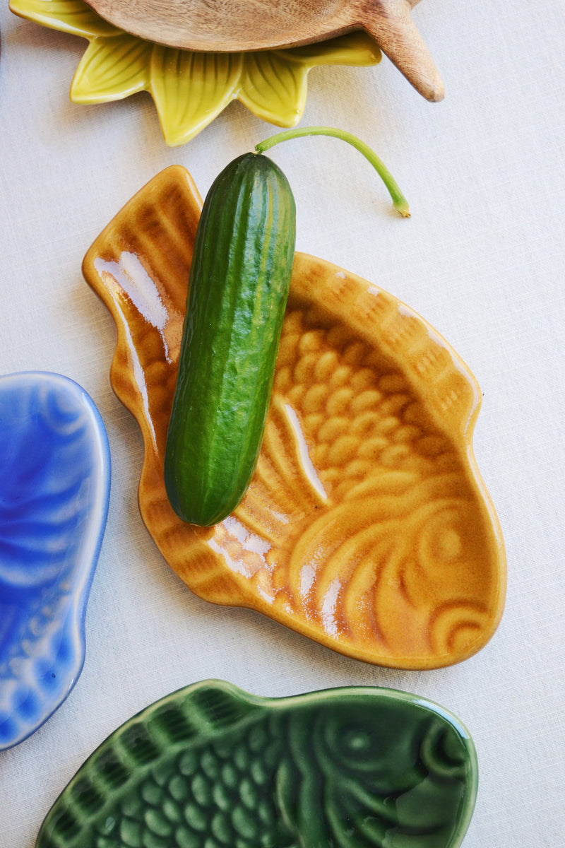 Stoneware Fish Platter - Three Colours Available