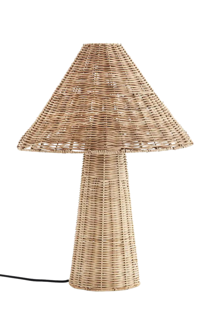 Cone Natural Rattan Table Lamp