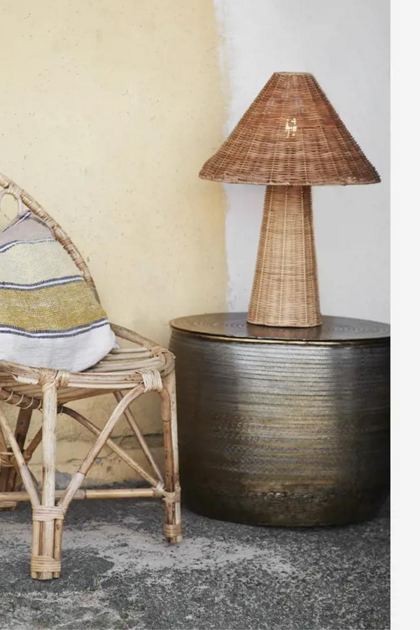 Cone Natural Rattan Table Lamp