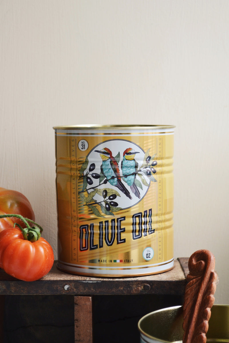 Set of Two Storage Tins - Olive Oil