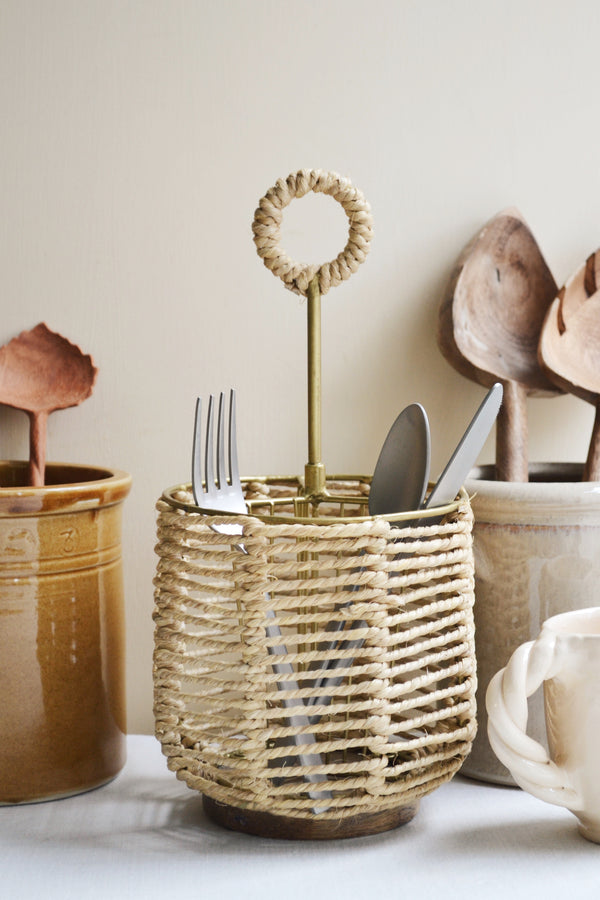 Cutlery Holder with Jute
