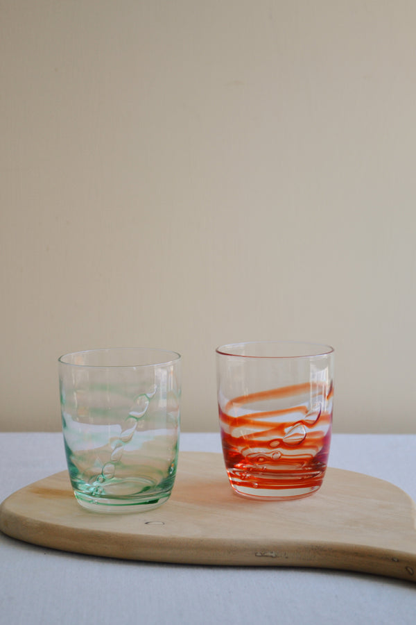 Swirl Glasses with Bubbles - Two Colours Available