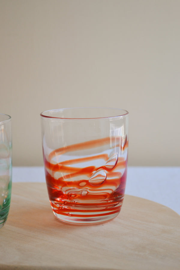 Swirl Glasses with Bubbles - Two Colours Available