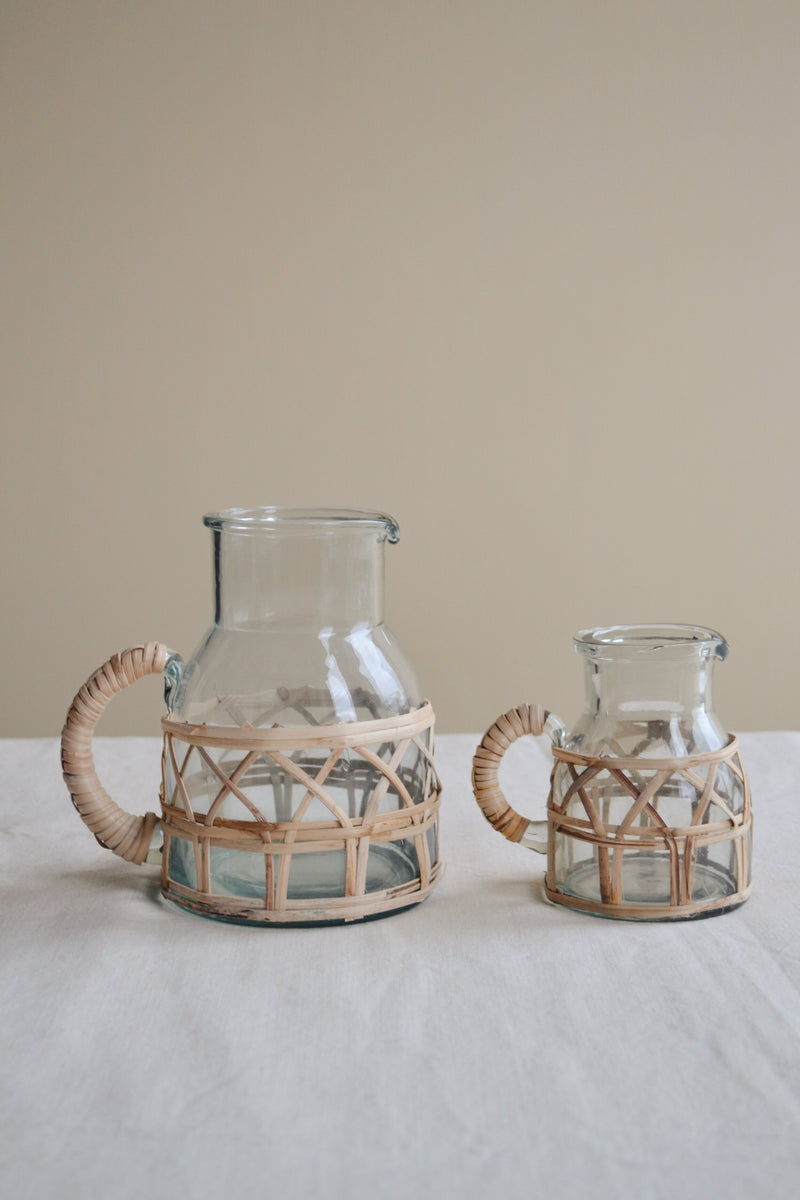 Woven Rattan Carafe - Two Sizes Available