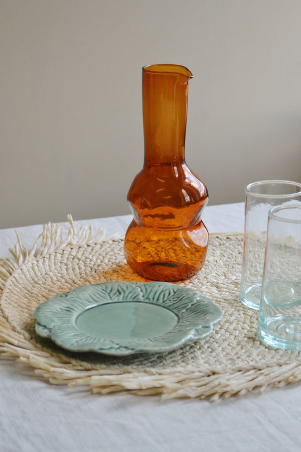 Organic Amber Glass Carafe