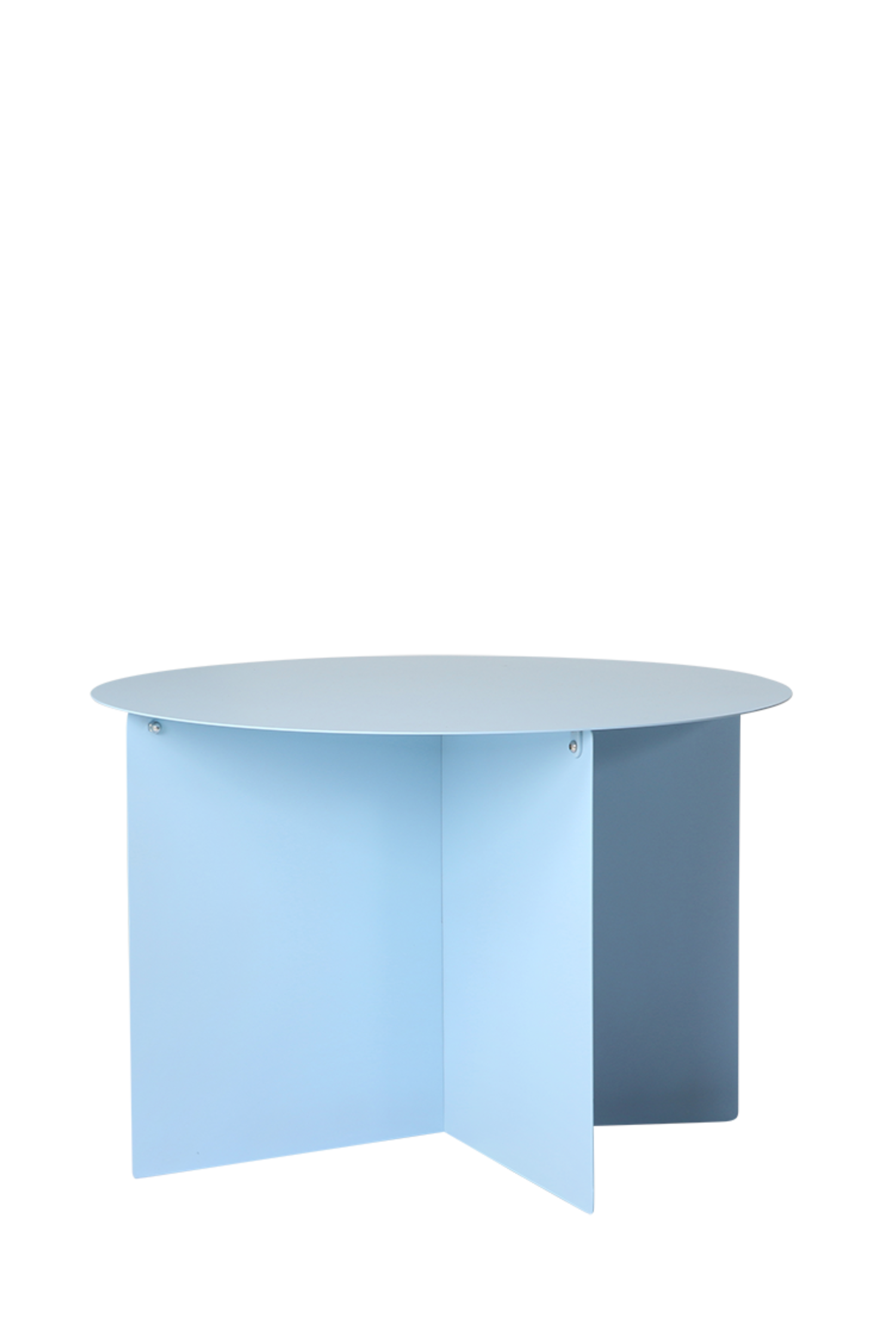 HKLIVING ® Light Blue Round Metal Side Table Spicer and Wood