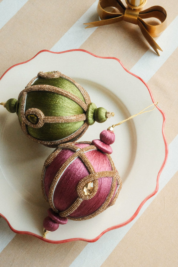 Golden Fern Green Christmas Ornament