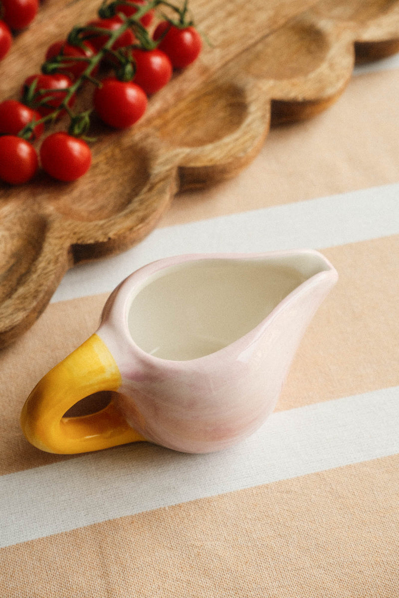 Small Ceramic Pink and Yellow Jug