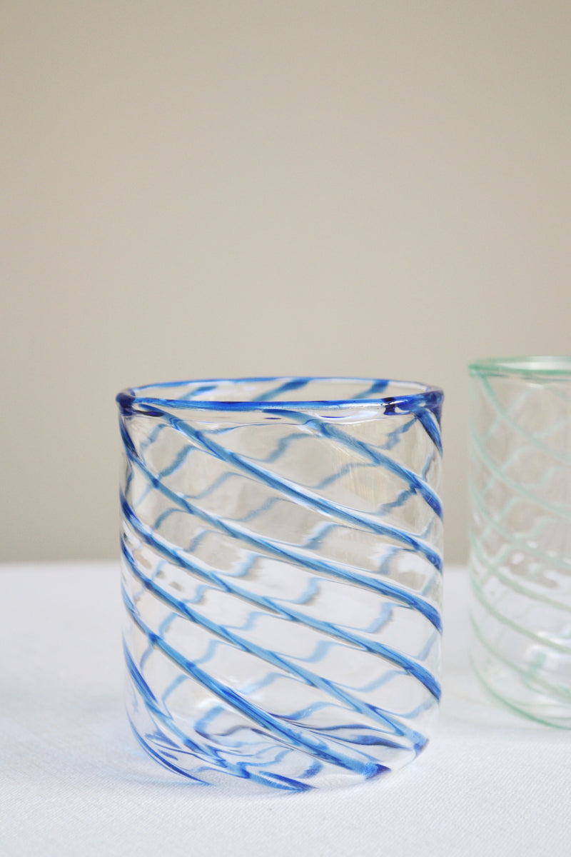 Twist Glass Tumbler - Three Colours Available