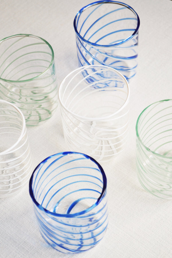 Twist Glass Tumbler - Three Colours Available