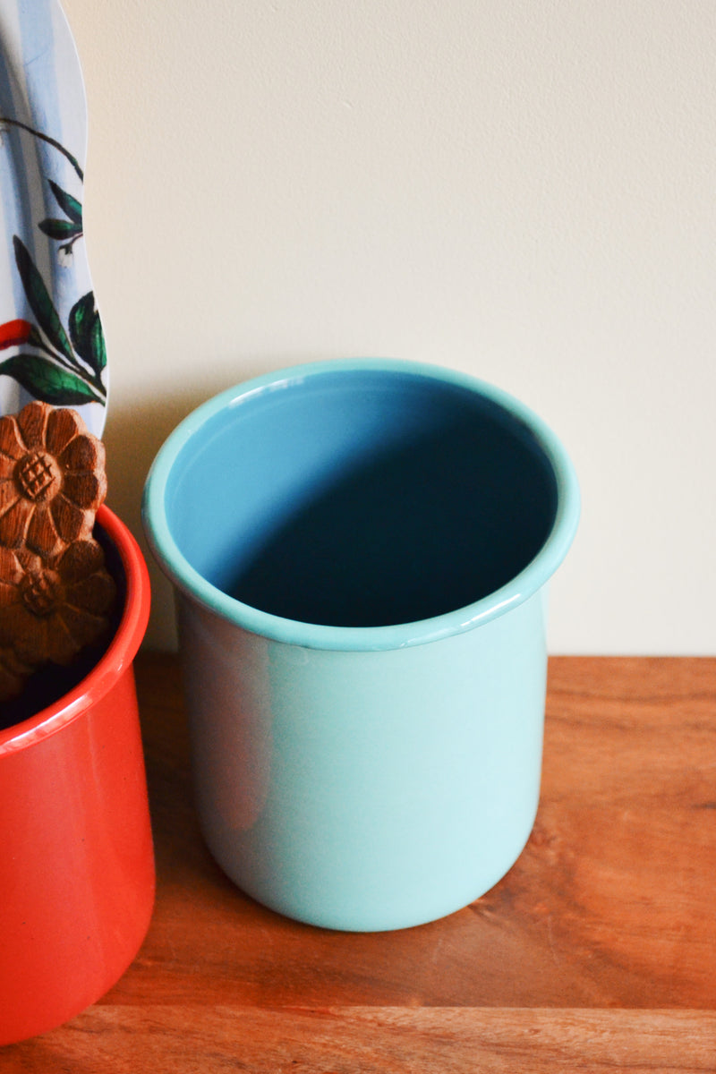 Medium Utensil Holder in Eau De Nil / Petrol Blue