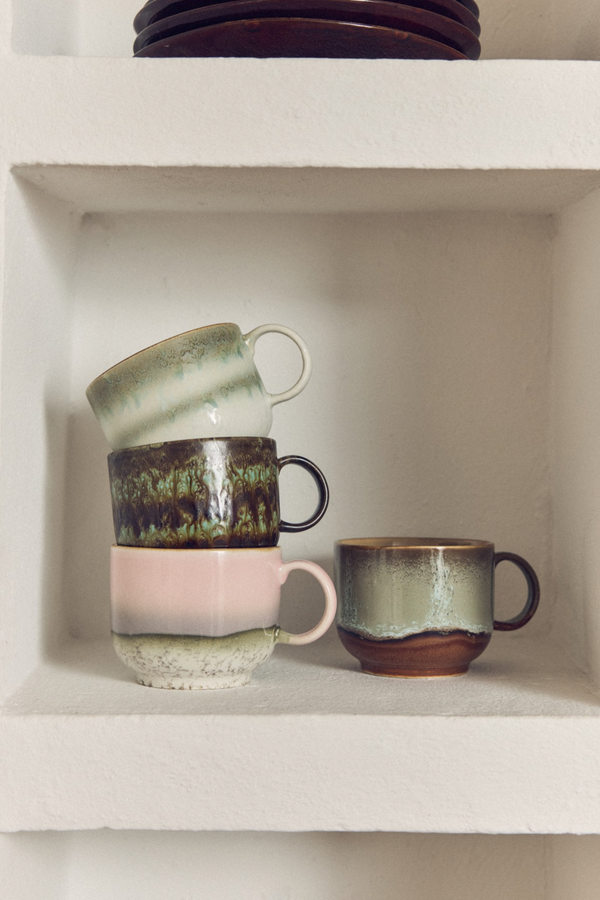 HKLIVING ® | Set of Two Stoneware Tea Cups - Odyssey