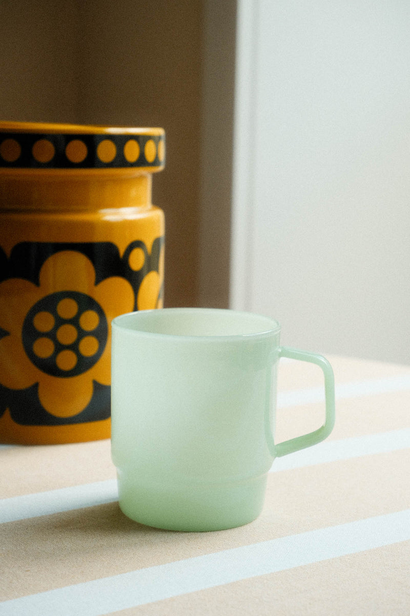 Stacking Glass Mug - Milky Mint Green