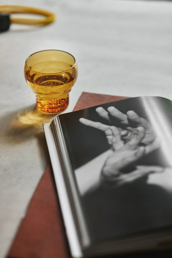 HKLIVING ® | Set of Four Bulb Glasses - Amber