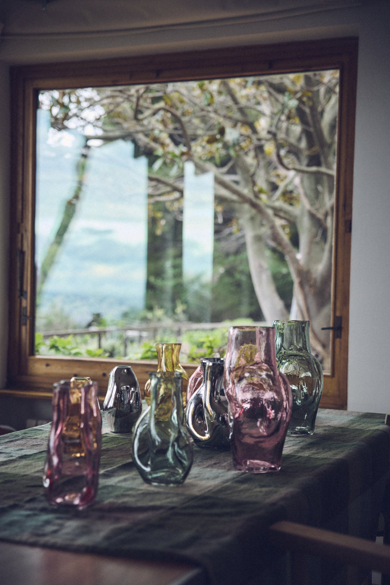 HKLIVING ® | Gleam Glass Vase - Chrome