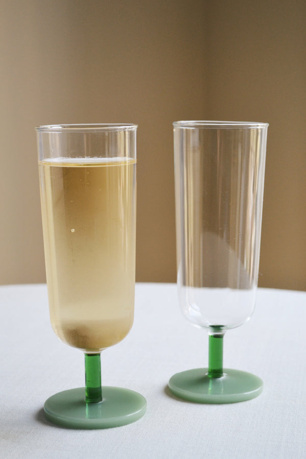 Set of Two Flutes - Green