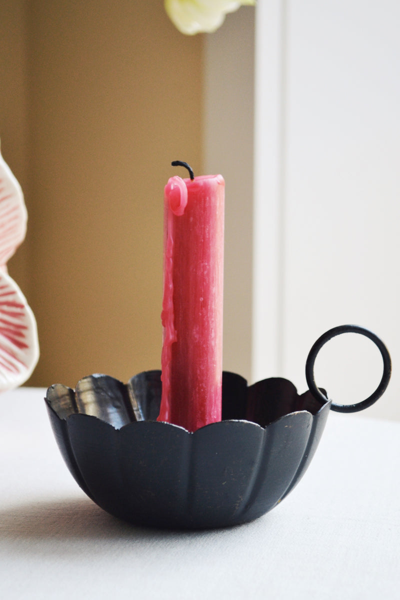 Scallop Iron Candle Holder