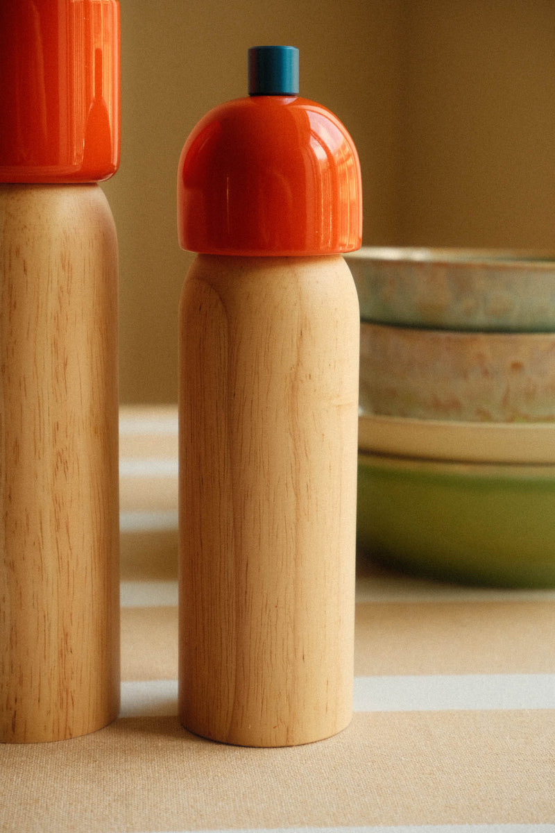 Salt and Pepper Grinder - Orange and Blue - Two Sizes Available