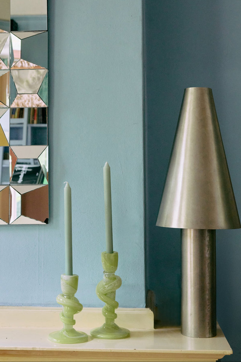 HKLIVING ® | Knotted Green Candle Holder - Two Sizes Available - Pre - Order