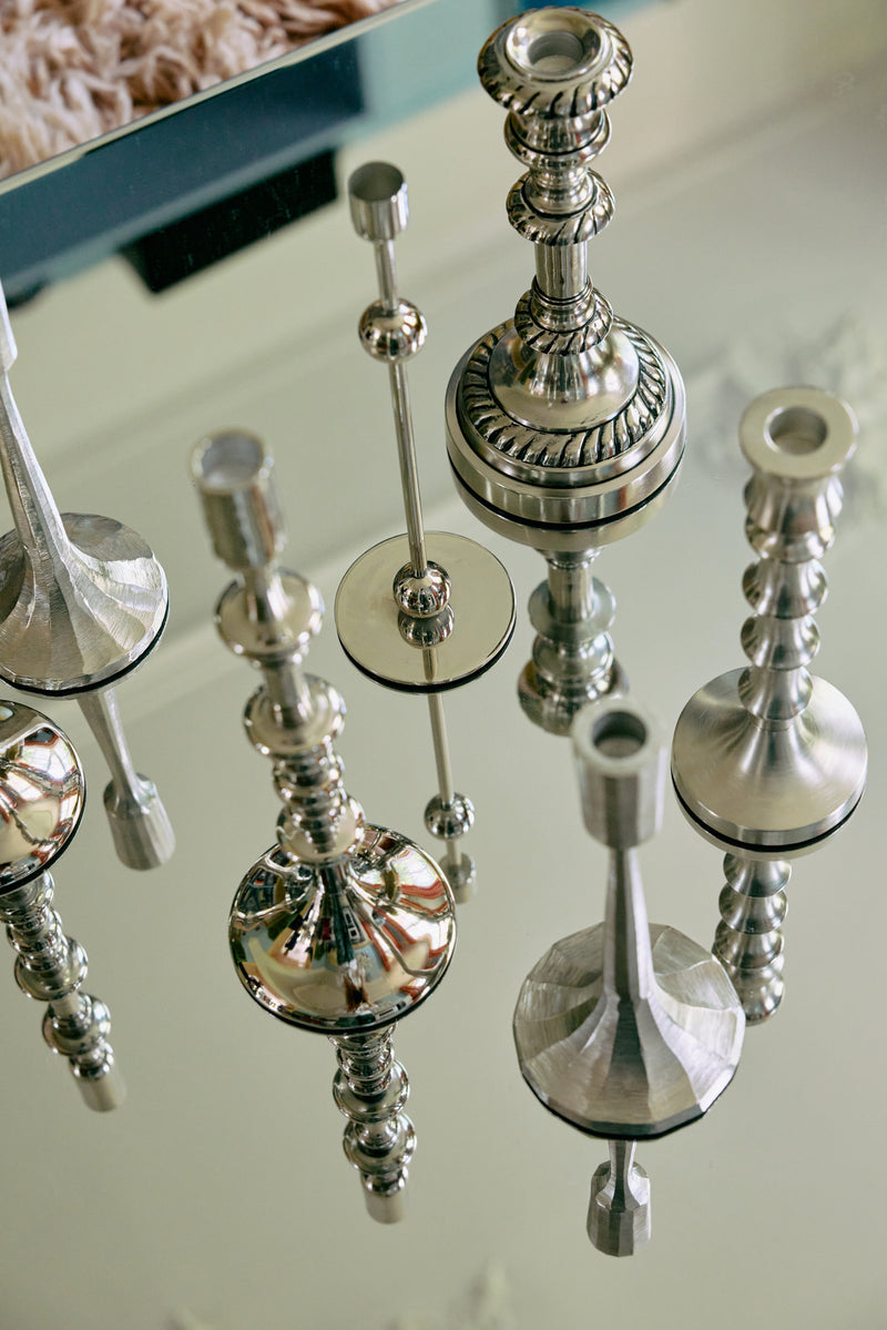 HKLIVING ® | Chrome Forged Candlestick Holder