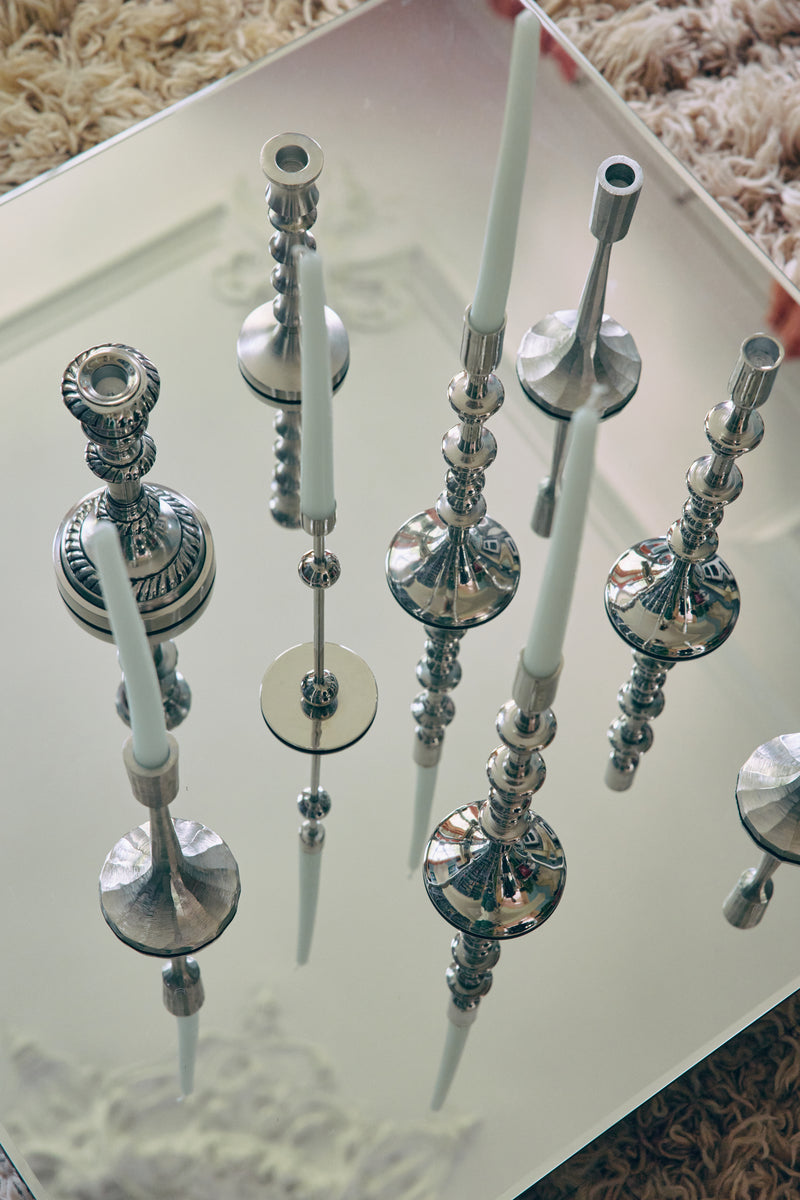 HKLIVING ® | Chrome Forged Candlestick Holder