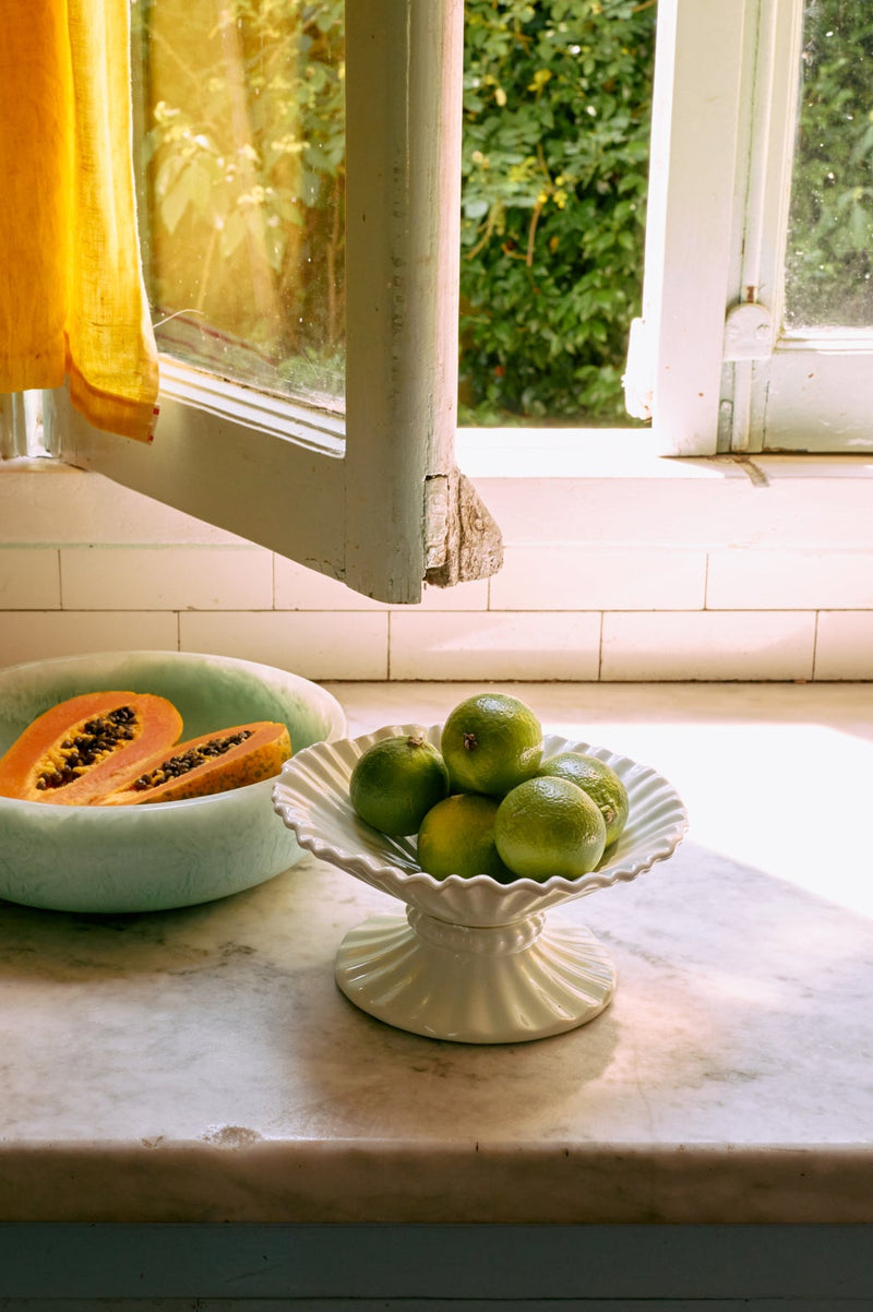 HKLIVING ® | Ice Blue Stoneware Ribble Bowl