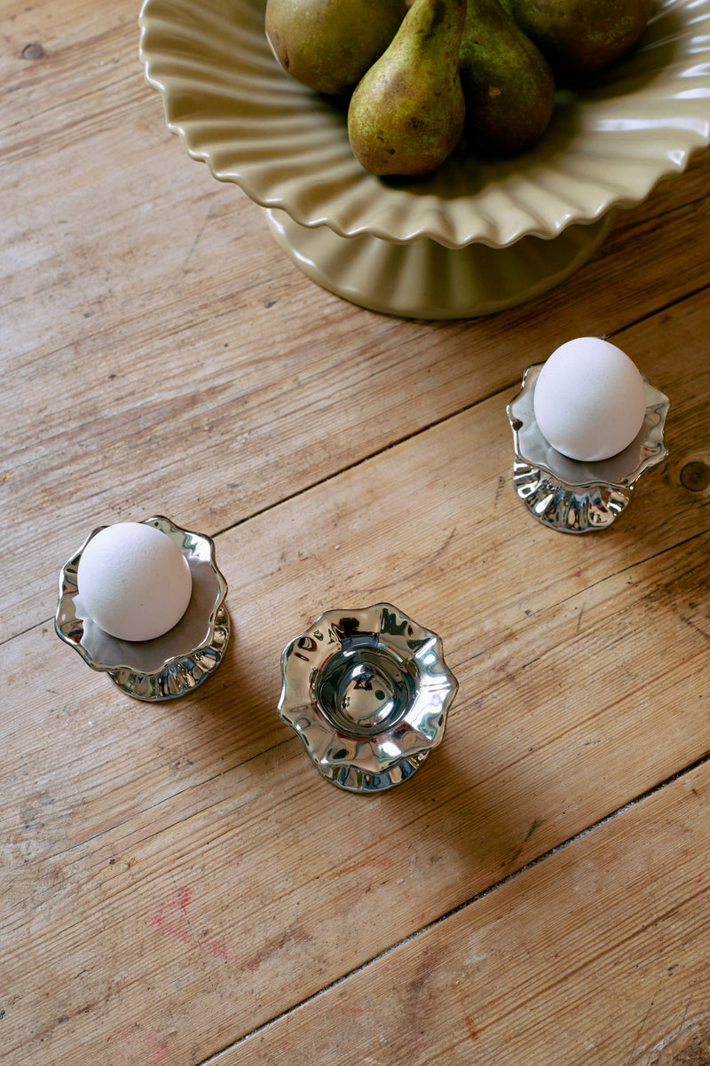 HKLIVING ® | Set of Four New Classics Chrome Egg Cups