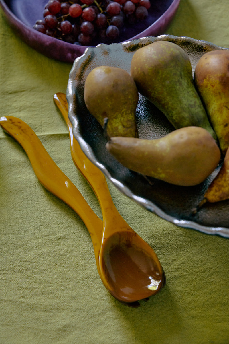 HKLIVING ® | Set of Two Ochre Salad Servers - Pre - Order