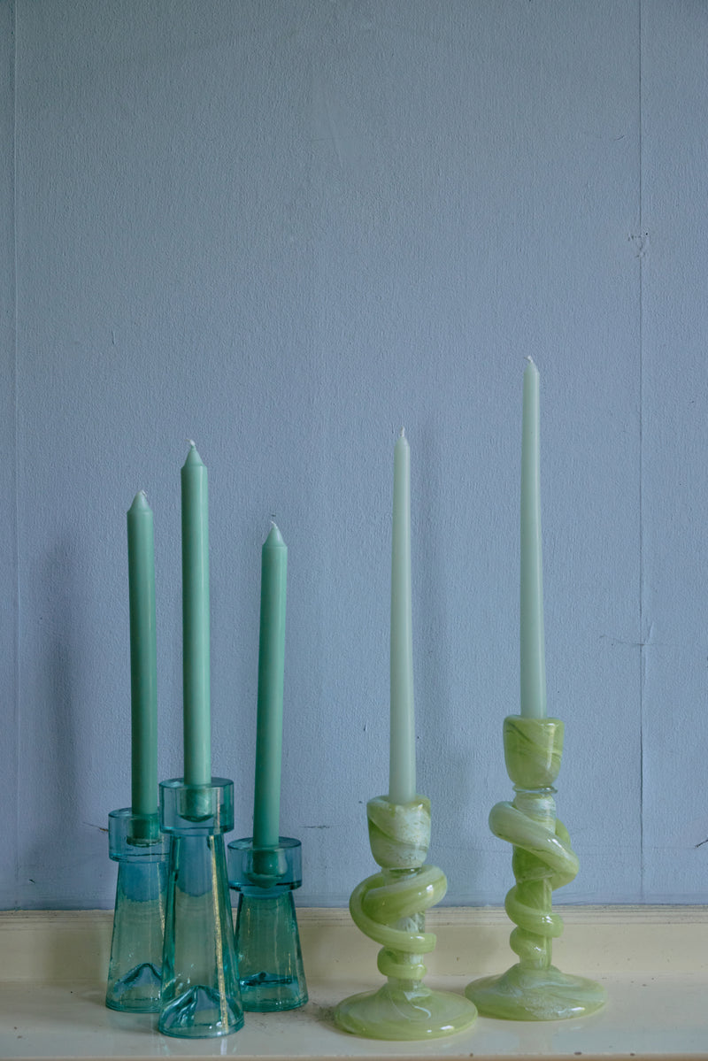 HKLIVING ® | Knotted Green Candle Holder - Two Sizes Available - Pre - Order
