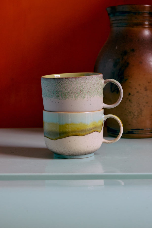 HKLIVING ® | Set of Two Stoneware Tea Cups - Neo - Pre - Order