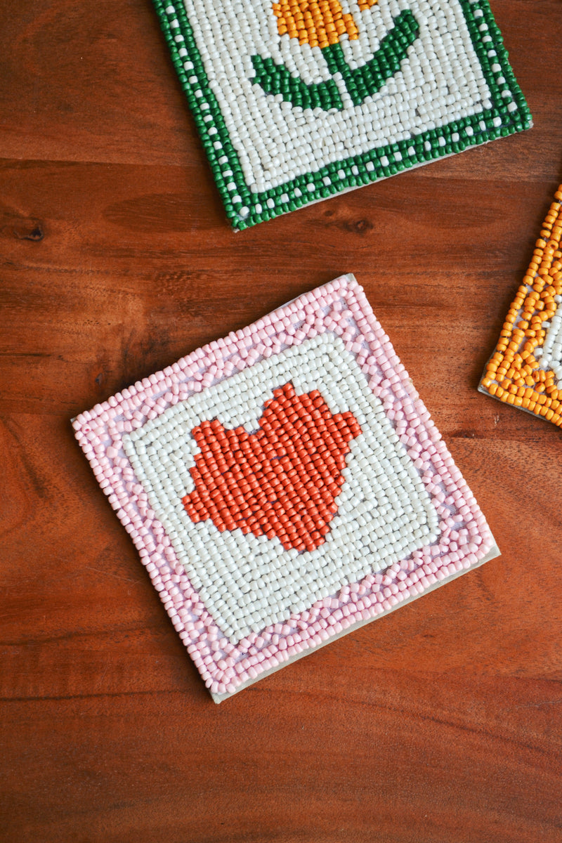 Beaded Coaster - Four Styles Available