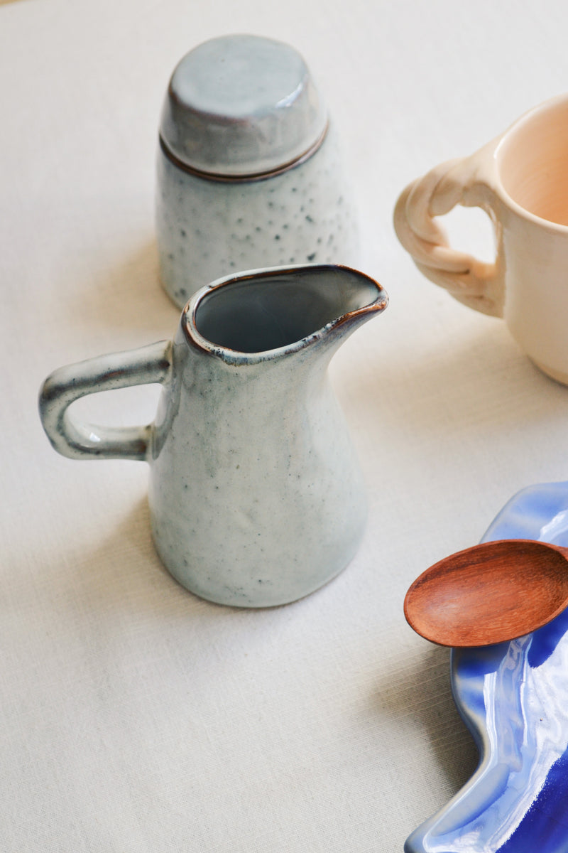 Grey / Blue Rustic Milk Jug