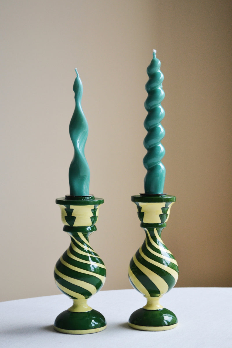 Glossy Green Candle - Two Styles Availavle