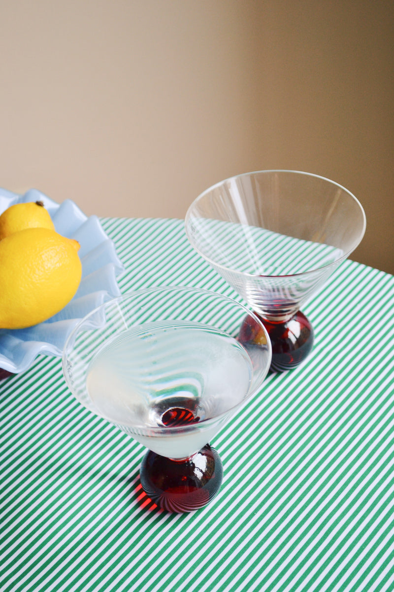 Set of Two Cocktail Glasses - Red