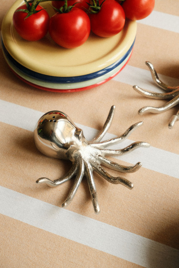Metal Octopus Salt and Pepper Shakers