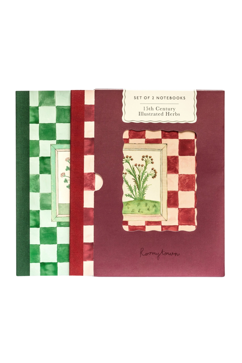 Set of Two 15th Notebooks - Century Illustrated Herbs