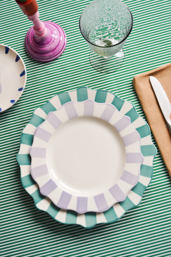 Lilac Scalloped Breakfast Plate