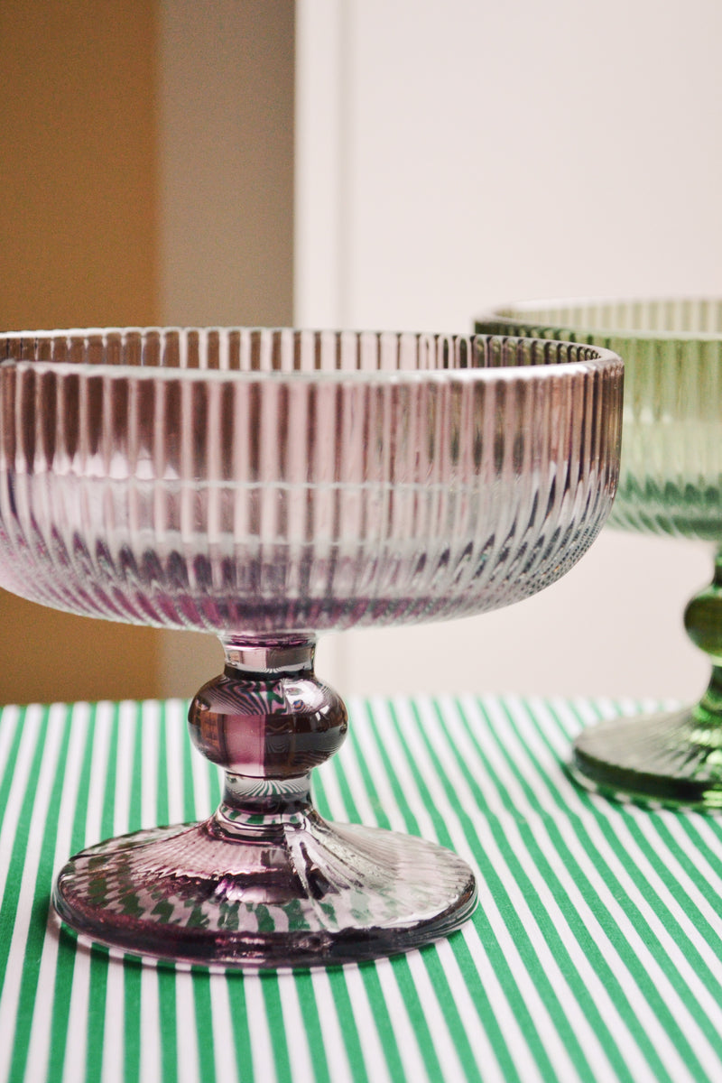 Ribbed Champagne Glass - Plum