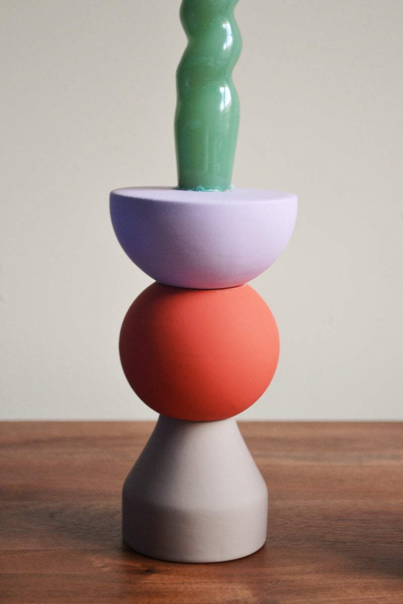 Stack Tomato Candlestick Holder