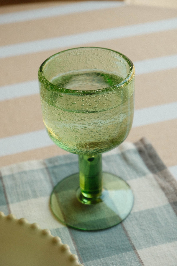 Bubble Wine Glass - Green