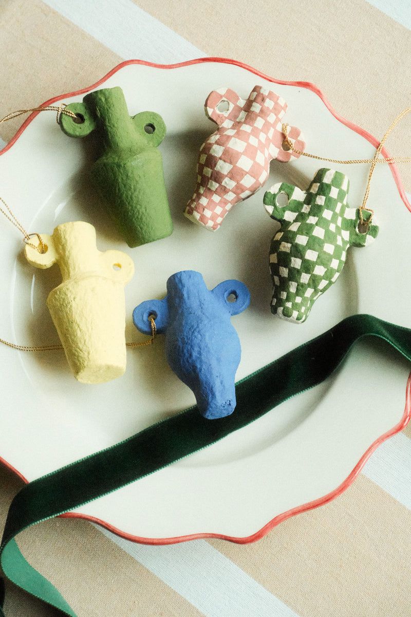 Miniature Vase Hanging Christmas Ornament - Five Styles Available