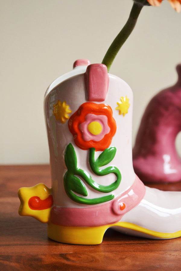 Cowgirl Giddy Up Vase