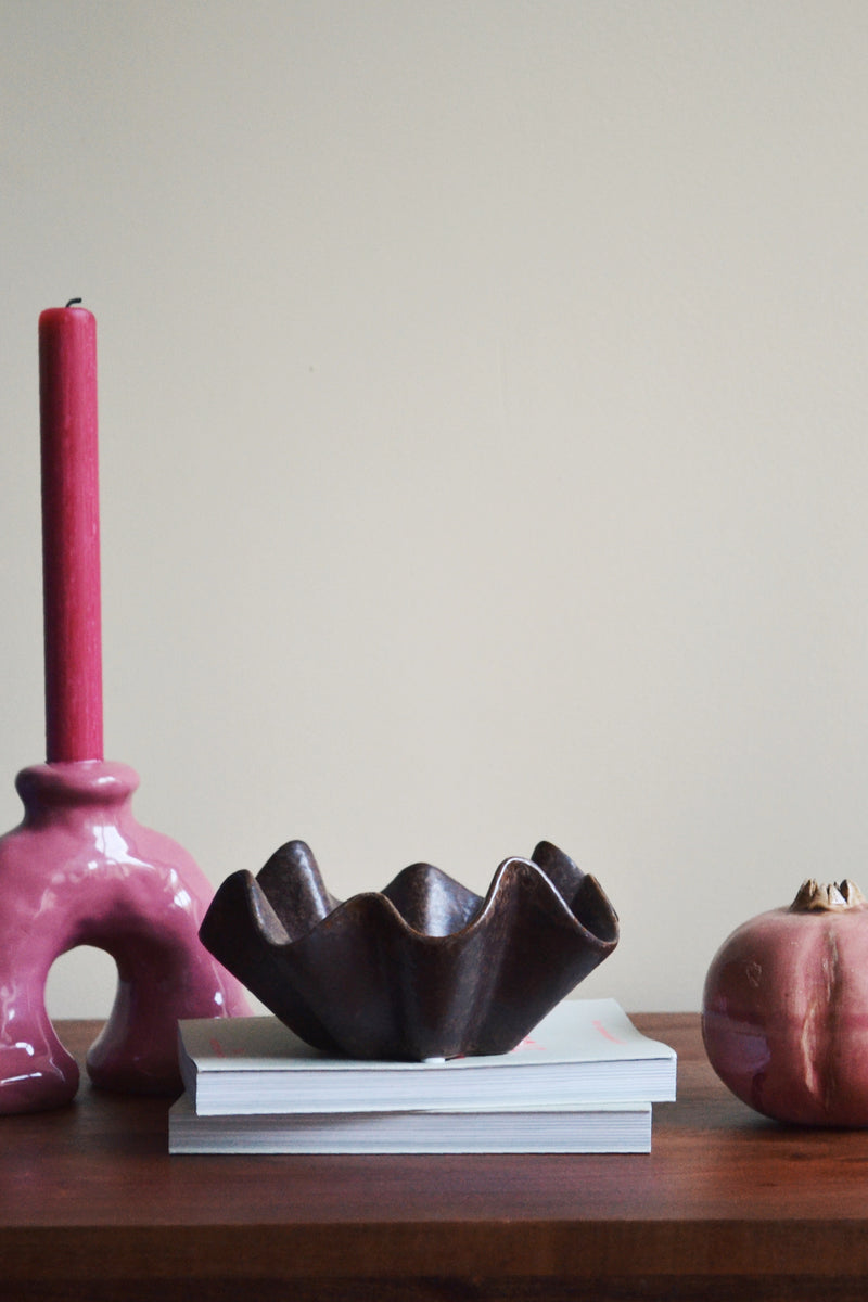 Brown Frill Stoneware Bowl