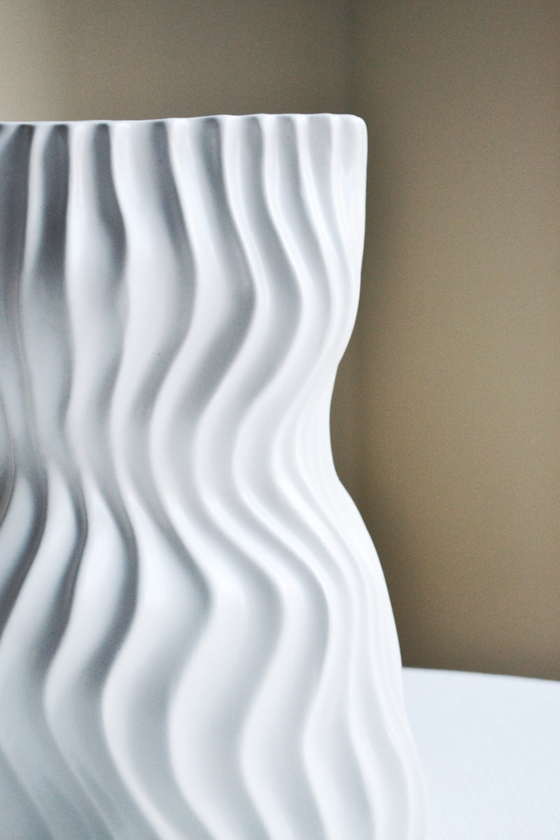White Wave Vase