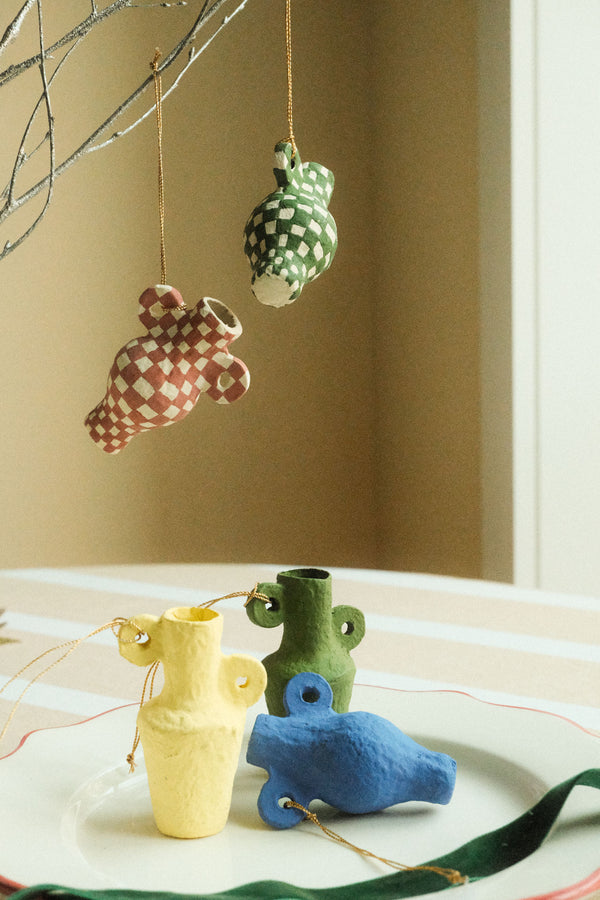Miniature Vase Hanging Christmas Ornament - Five Styles Available