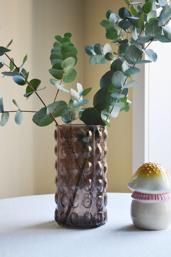 Brown Glass Bobble Vase