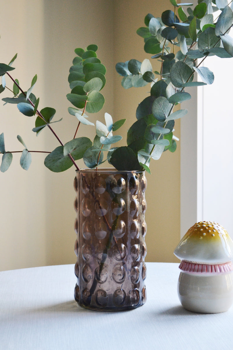 Brown Glass Bobble Vase