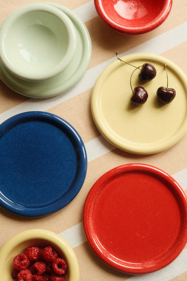 Chunky Edge Small Plate- Four Colours Available